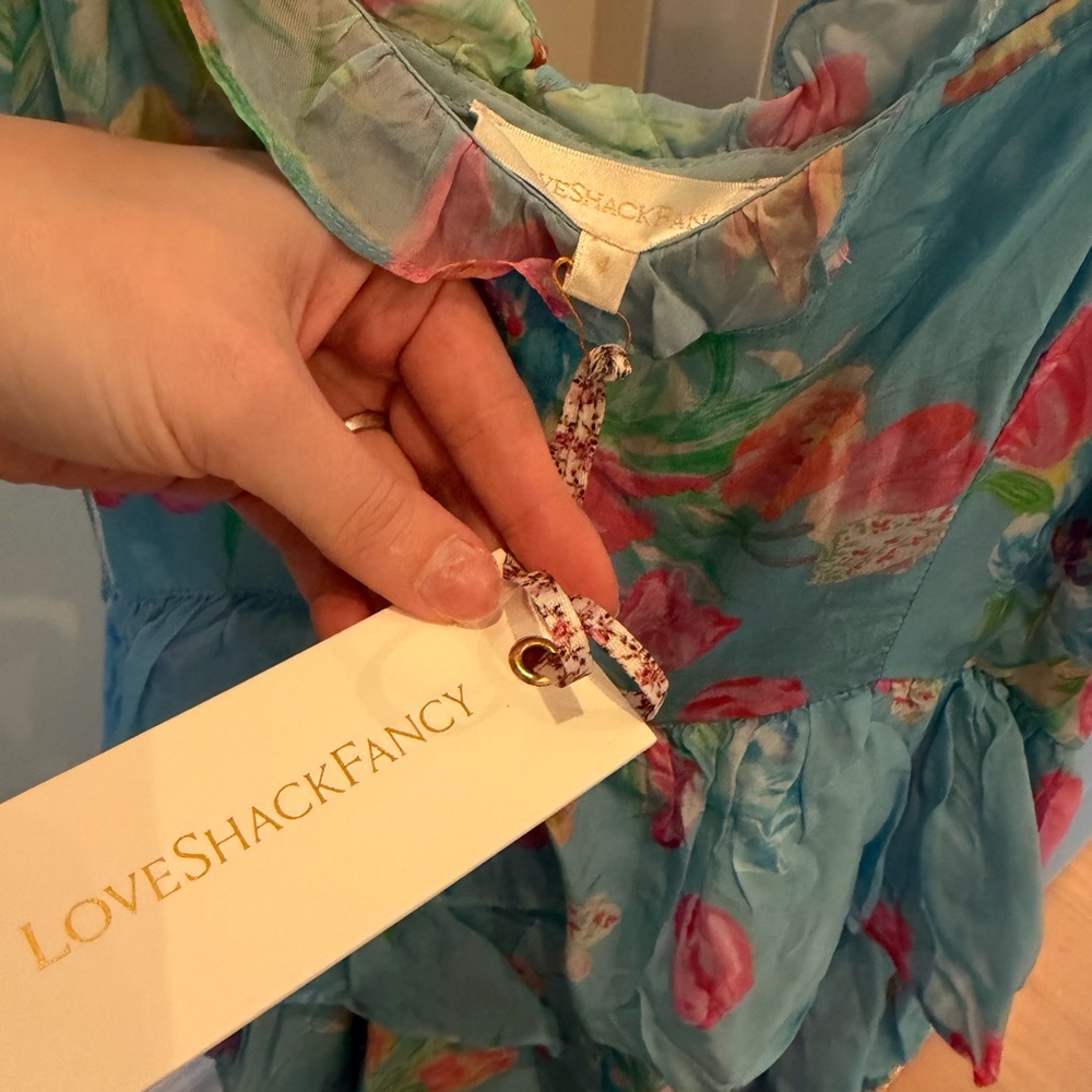 LoveShackFancy Blue Floral Dress - Picture 2 of 2